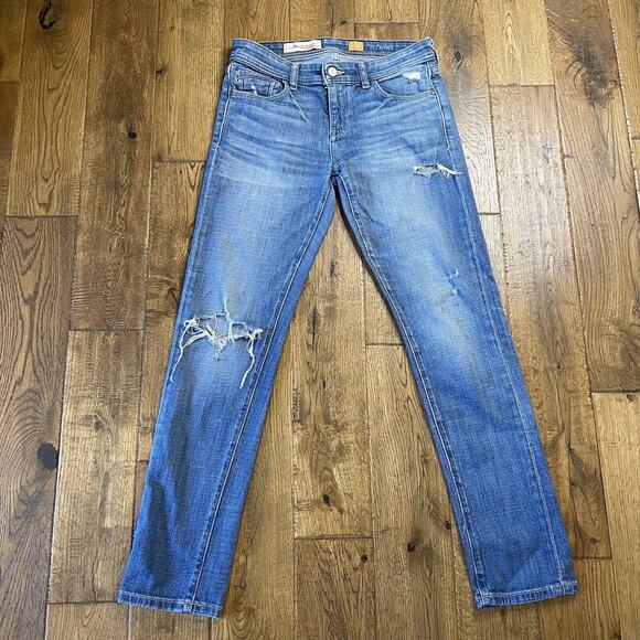 Pilcro and the Letterpress Denim - Pilcro and the Letterpress Hyphen Womens 26 Stretch Medium Wash Low Rise Jeans